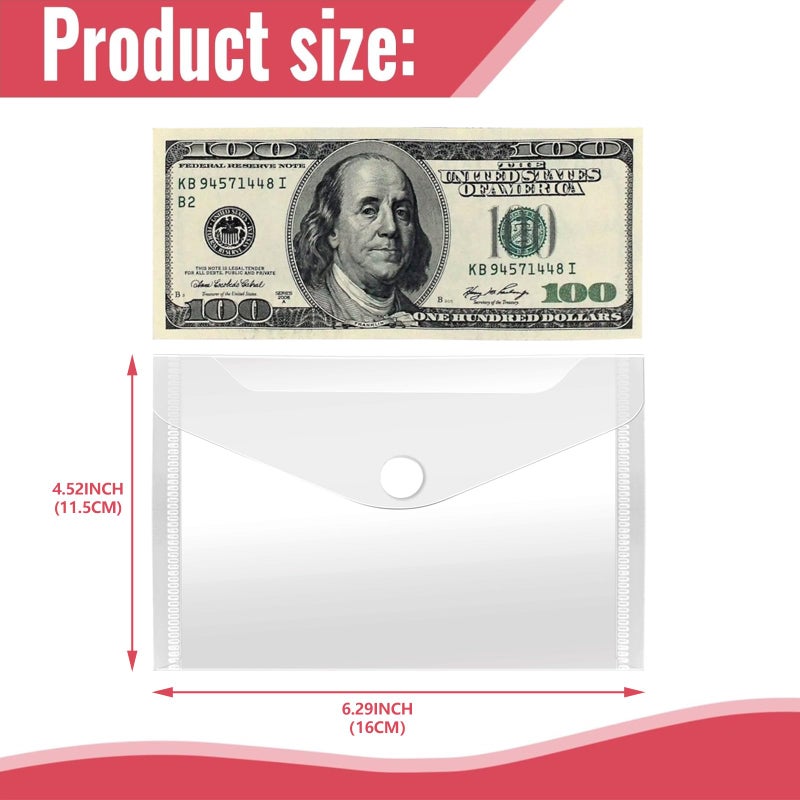 Vmiapxo 40 Pack Stamp and Die Storage Pockets  Reusable Small Plastic Envelopes Waterproof Sticker Organizer Receipt Holder Photo Storage Folders (4"" x 6"") - Image 2